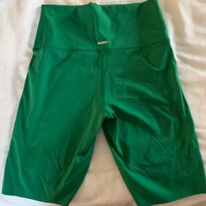 Green biker shorts